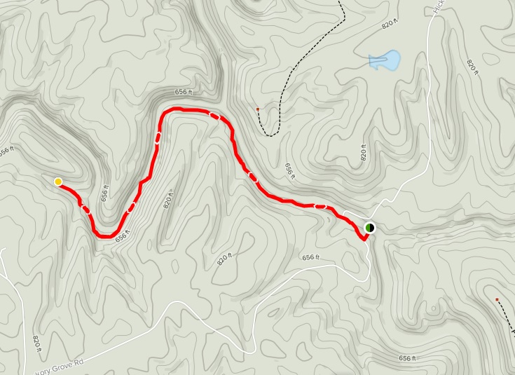 map of hiking trail