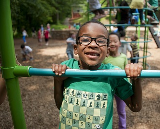 kid on playground